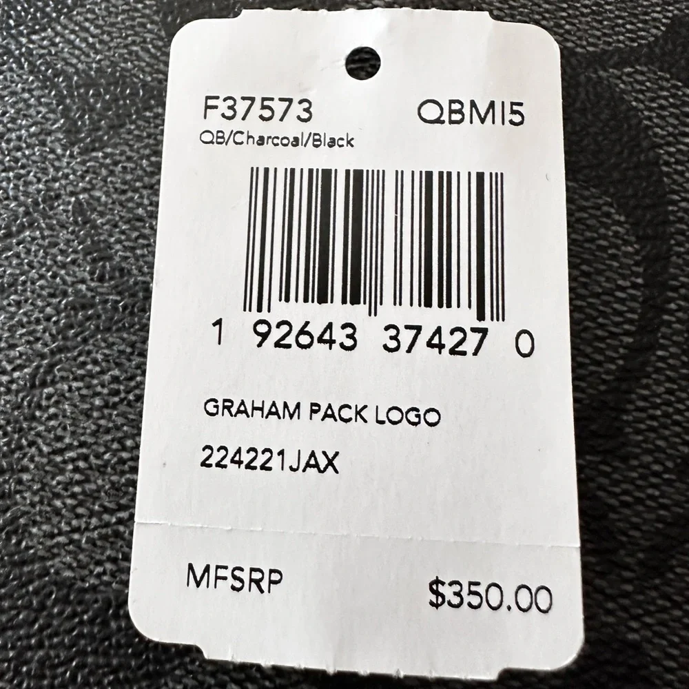 Coach Graham Pack Signature monogram in gunmetal gray black crossbody unisex - Picture 8 of 11